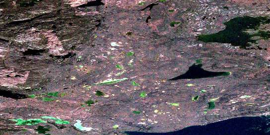 Air photo: Yanik Lake Satellite Image map 086E07 at 1:50,000 Scale