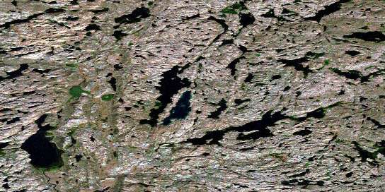 Broken Dish Lake Satellite Map 086F16 at 1:50,000 scale - National Topographic System of Canada (NTS) - Orthophoto
