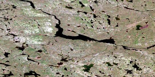 Air photo: Mcintosh Lake Satellite Image map 086G15 at 1:50,000 Scale