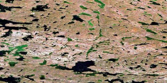 Keskarrah Lake Satellite Map 086J03 at 1:50,000 scale - National Topographic System of Canada (NTS) - Orthophoto