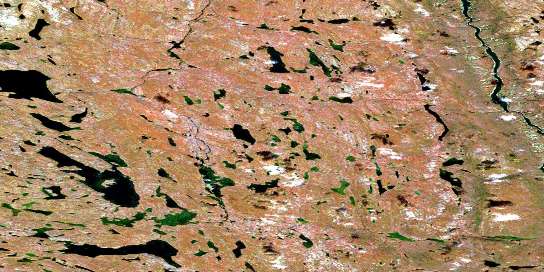 Fontano Lake Satellite Map 086J07 at 1:50,000 scale - National Topographic System of Canada (NTS) - Orthophoto