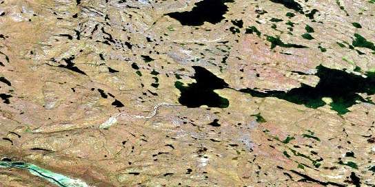 Stanbridge Lake Satellite Map 086J14 at 1:50,000 scale - National Topographic System of Canada (NTS) - Orthophoto