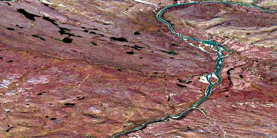 Air photo: Rocky Defile Rapids Satellite Image map 086N01 at 1:50,000 Scale