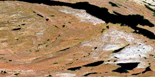 Mountain Lake Satellite Map 086N06 at 1:50,000 scale - National Topographic System of Canada (NTS) - Orthophoto