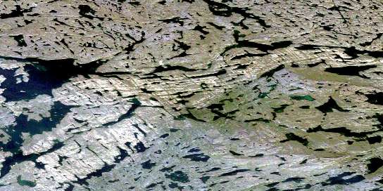 Eokuk Lake Satellite Map 086P07 at 1:50,000 scale - National Topographic System of Canada (NTS) - Orthophoto