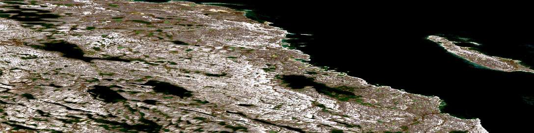 Air photo: Lambert Island Satellite Image map 087A11 at 1:50,000 Scale