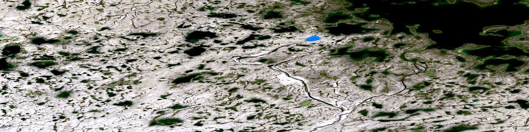 Tahiryuak Lake Satellite Map 087E16 at 1:50,000 scale - National Topographic System of Canada (NTS) - Orthophoto