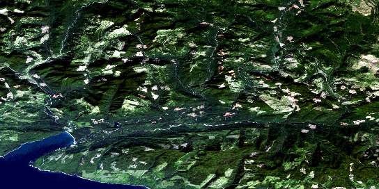 Port Renfrew Satellite Map 092C09 at 1:50,000 scale - National Topographic System of Canada (NTS) - Orthophoto