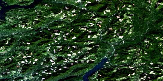 Little Nitinat River Satellite Map 092C15 at 1:50,000 scale - National Topographic System of Canada (NTS) - Orthophoto