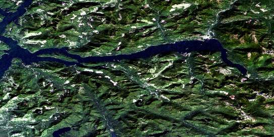 Air photo: Muchalat Inlet Satellite Image map 092E09 at 1:50,000 Scale