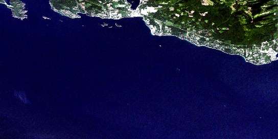 Sechelt Satellite Map 092G05 at 1:50,000 scale - National Topographic System of Canada (NTS) - Orthophoto