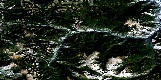 Ashnola River Satellite Map 092H01 at 1:50,000 scale - National Topographic System of Canada (NTS) - Orthophoto