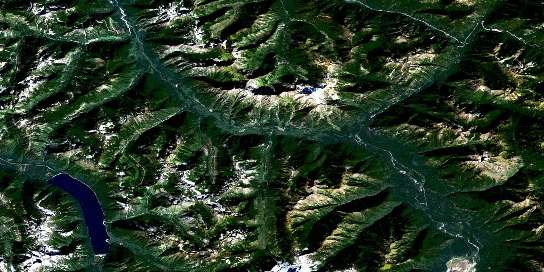 Skagit River Satellite Map 092H03 at 1:50,000 scale - National Topographic System of Canada (NTS) - Orthophoto