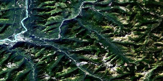 Hope Satellite Map 092H06 at 1:50,000 scale - National Topographic System of Canada (NTS) - Orthophoto