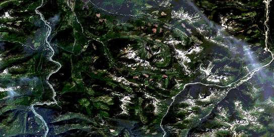 Air photo: Spuzzum Satellite Image map 092H11 at 1:50,000 Scale
