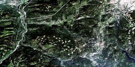 Aspen Grove Satellite Map 092H15 at 1:50,000 scale - National Topographic System of Canada (NTS) - Orthophoto