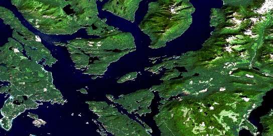 Air photo: Desolation Sound Satellite Image map 092K02 at 1:50,000 Scale