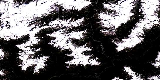 Mount Argyll Satellite Map 092K09 at 1:50,000 scale - National Topographic System of Canada (NTS) - Orthophoto