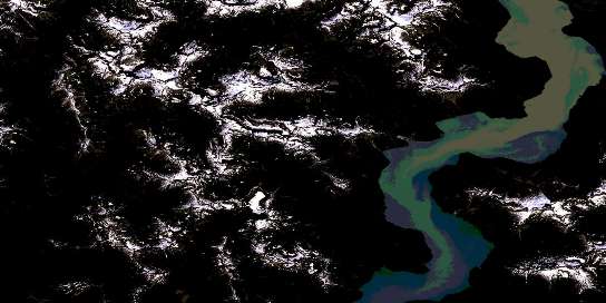 Knight Inlet Satellite Map 092K13 at 1:50,000 scale - National Topographic System of Canada (NTS) - Orthophoto