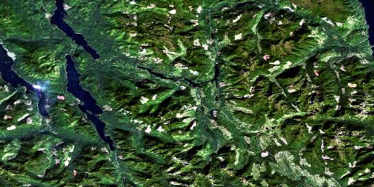 Alice Lake Satellite Map 092L06 at 1:50,000 scale - National Topographic System of Canada (NTS) - Orthophoto