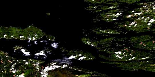 Alert Bay Satellite Map 092L10 at 1:50,000 scale - National Topographic System of Canada (NTS) - Orthophoto