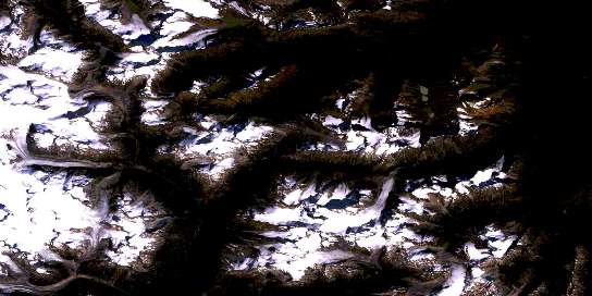 Chilko Mountain Satellite Map 092N01 at 1:50,000 scale - National Topographic System of Canada (NTS) - Orthophoto