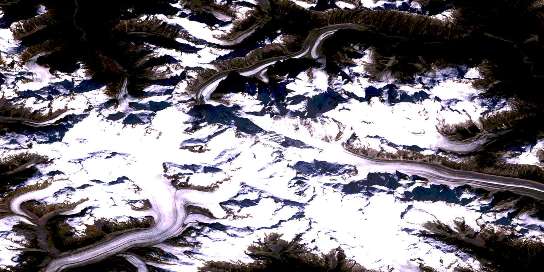 Mount Waddington Satellite Map 092N06 at 1:50,000 scale - National Topographic System of Canada (NTS) - Orthophoto