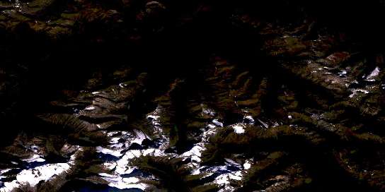 Razorback Mountain Satellite Map 092N10 at 1:50,000 scale - National Topographic System of Canada (NTS) - Orthophoto