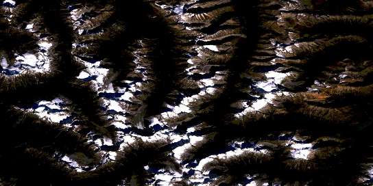 Siva Glacier Satellite Map 092N11 at 1:50,000 scale - National Topographic System of Canada (NTS) - Orthophoto