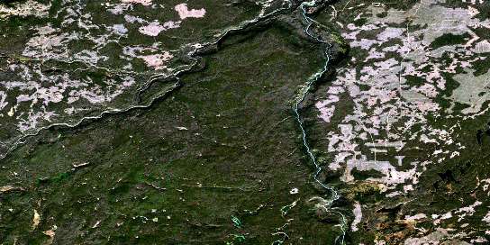 Scum Lake Satellite Map 092O13 at 1:50,000 scale - National Topographic System of Canada (NTS) - Orthophoto