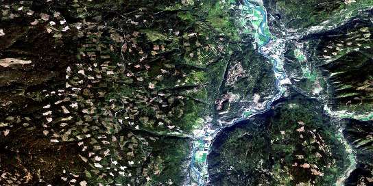 Air photo: Louis Creek Satellite Image map 092P01 at 1:50,000 Scale
