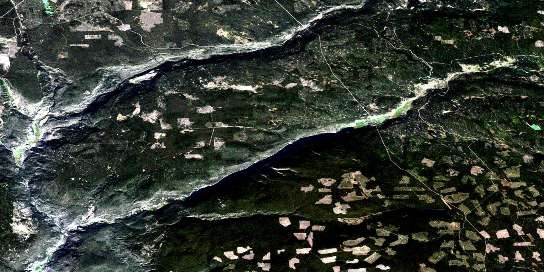Loon Lake Satellite Map 092P03 at 1:50,000 scale - National Topographic System of Canada (NTS) - Orthophoto