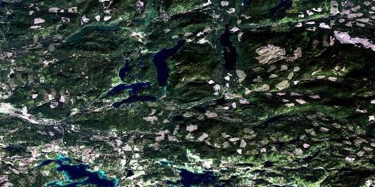 Deka Lake Satellite Map 092P10 at 1:50,000 scale - National Topographic System of Canada (NTS) - Orthophoto
