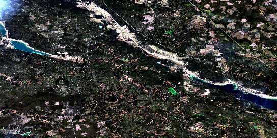 Air photo: Chimney Lake Satellite Image map 092P13 at 1:50,000 Scale