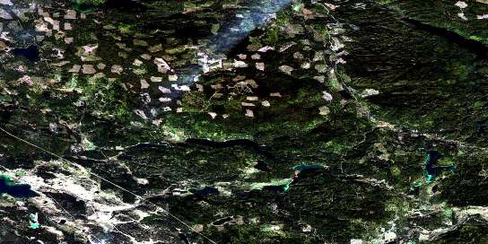 Air photo: Lac La Hache Satellite Image map 092P14 at 1:50,000 Scale