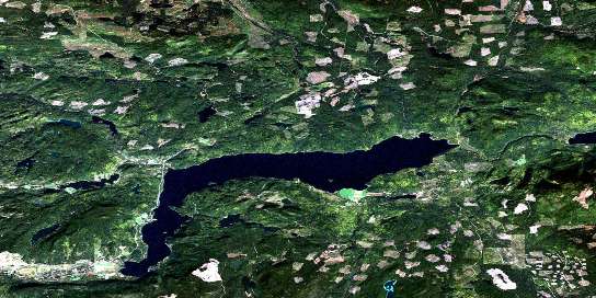 Canim Lake Satellite Map 092P15 at 1:50,000 scale - National Topographic System of Canada (NTS) - Orthophoto