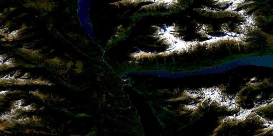 Azure Lake Satellite Map 093A08 at 1:50,000 scale - National Topographic System of Canada (NTS) - Orthophoto
