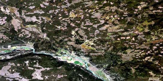 Alexis Creek Satellite Map 093B03 at 1:50,000 scale - National Topographic System of Canada (NTS) - Orthophoto