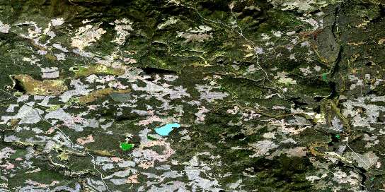 Loomis Lake Satellite Map 093B05 at 1:50,000 scale - National Topographic System of Canada (NTS) - Orthophoto