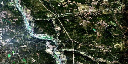 Air photo: Soda Creek Satellite Image map 093B08 at 1:50,000 Scale