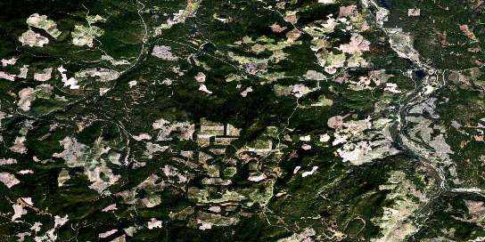 Marmot Lake Satellite Map 093B13 at 1:50,000 scale - National Topographic System of Canada (NTS) - Orthophoto