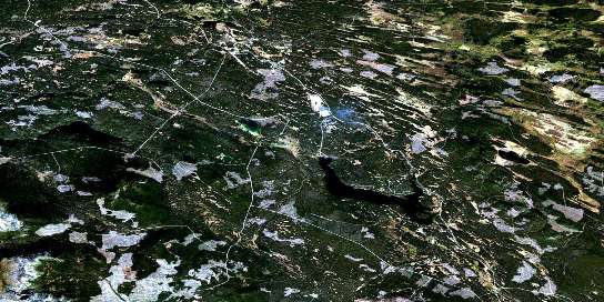 Anahim Lake Satellite Map 093C06 at 1:50,000 scale - National Topographic System of Canada (NTS) - Orthophoto