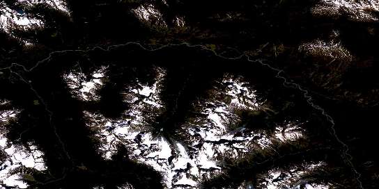 Stuie Satellite Map 093D08 at 1:50,000 scale - National Topographic System of Canada (NTS) - Orthophoto
