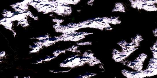 Tahtsa Peak Satellite Map 093E12 at 1:50,000 scale - National Topographic System of Canada (NTS) - Orthophoto