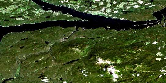 Natalkuz Lake Satellite Map 093F06 at 1:50,000 scale - National Topographic System of Canada (NTS) - Orthophoto