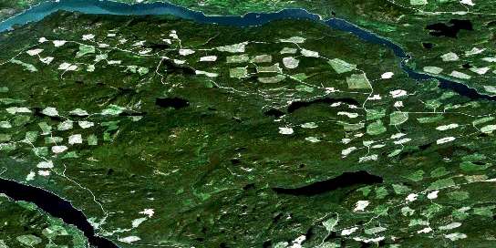 Cheslatta Lake Satellite Map 093F11 at 1:50,000 scale - National Topographic System of Canada (NTS) - Orthophoto