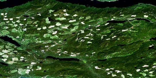 Knapp Lake Satellite Map 093F14 at 1:50,000 scale - National Topographic System of Canada (NTS) - Orthophoto