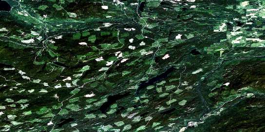 Hallett Lake Satellite Map 093F15 at 1:50,000 scale - National Topographic System of Canada (NTS) - Orthophoto