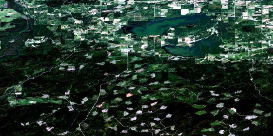Nulki Lake Satellite Map 093F16 at 1:50,000 scale - National Topographic System of Canada (NTS) - Orthophoto