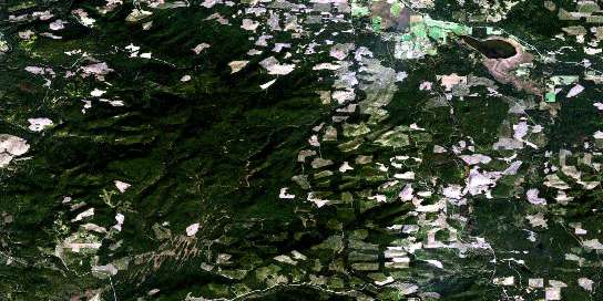 Pantage Lake Satellite Map 093G03 at 1:50,000 scale - National Topographic System of Canada (NTS) - Orthophoto